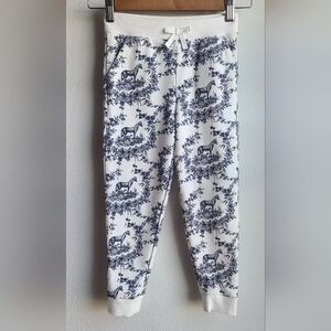 Janie and Jack - Girl's Horse Toile French Terry Jogger Pants, Sz 6